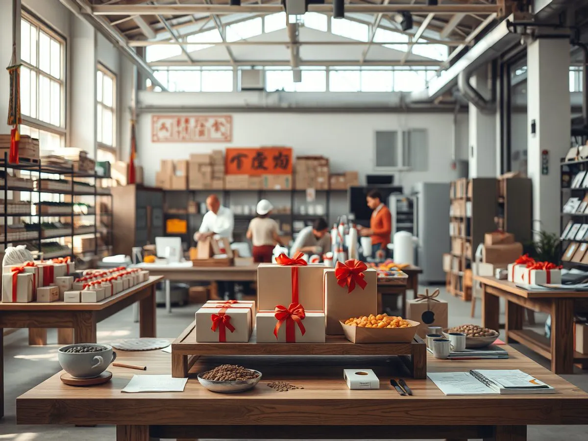 祝德公司订单确认服务场景，展示产品样品和资料准备